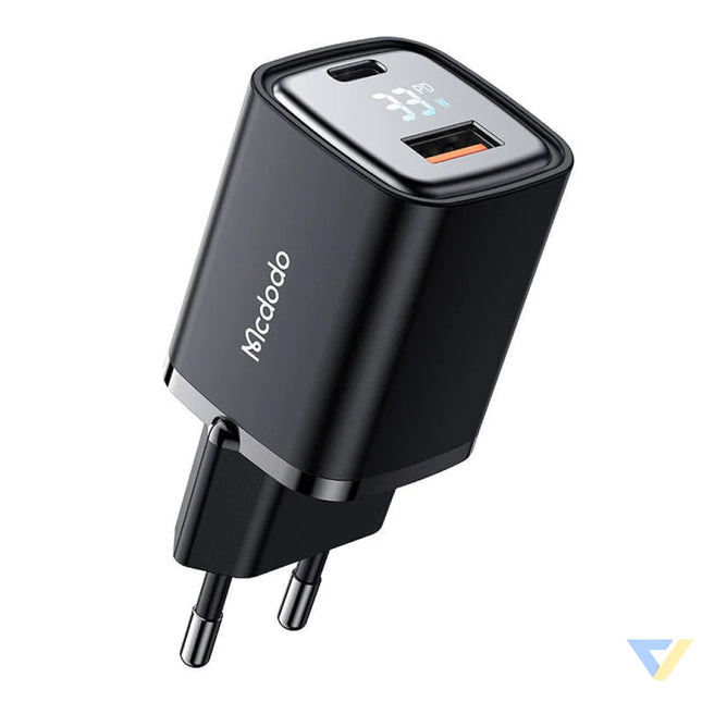 Charger McDodo CH 1701 33W with display (black) mains chargers