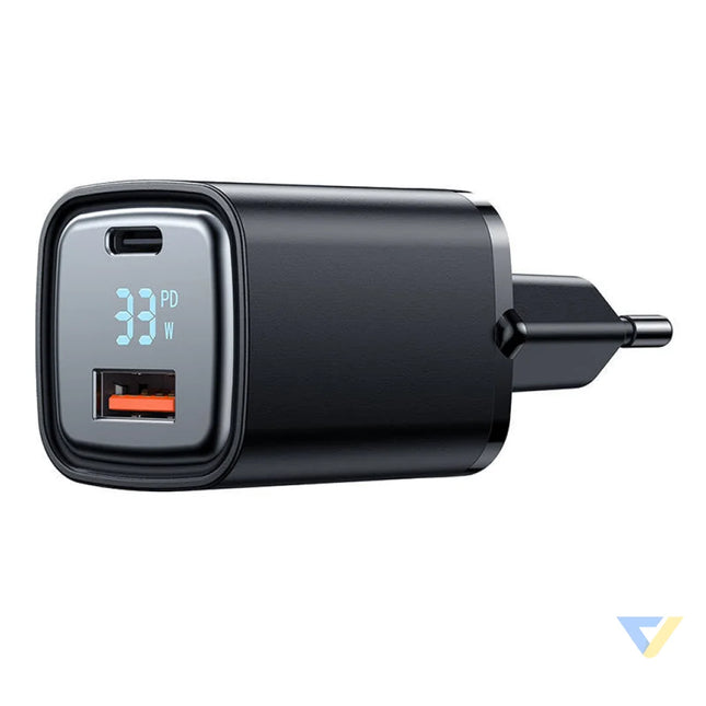 Charger McDodo CH 1701 33W with display (black) mains chargers