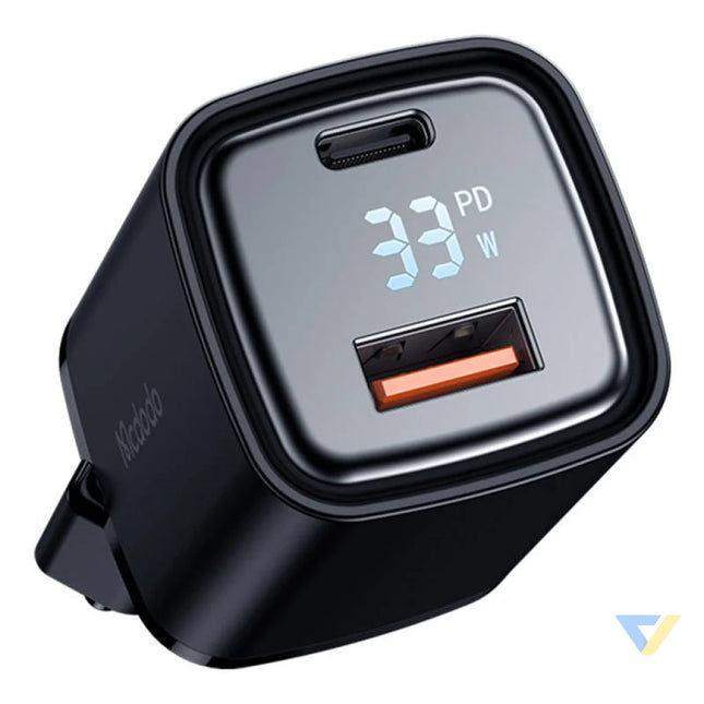 Charger McDodo CH 1701 33W with display (black) mains chargers