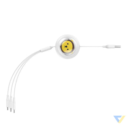 Charging Cable 3w1 Baseus USB to USB C USB M Lightning 3,5A 1,1m (White) Combo Cables