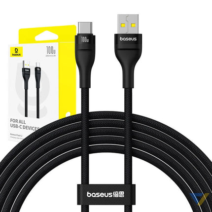 Charging Cable Baseus Flash 2 USB to USB C 100W 2m (black) USB to USB C