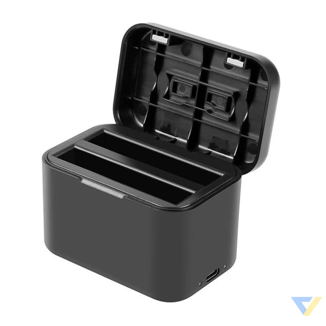 Charging case for batteries and memory cards PULUZ for Insta360 X4 (black) For sports cameras