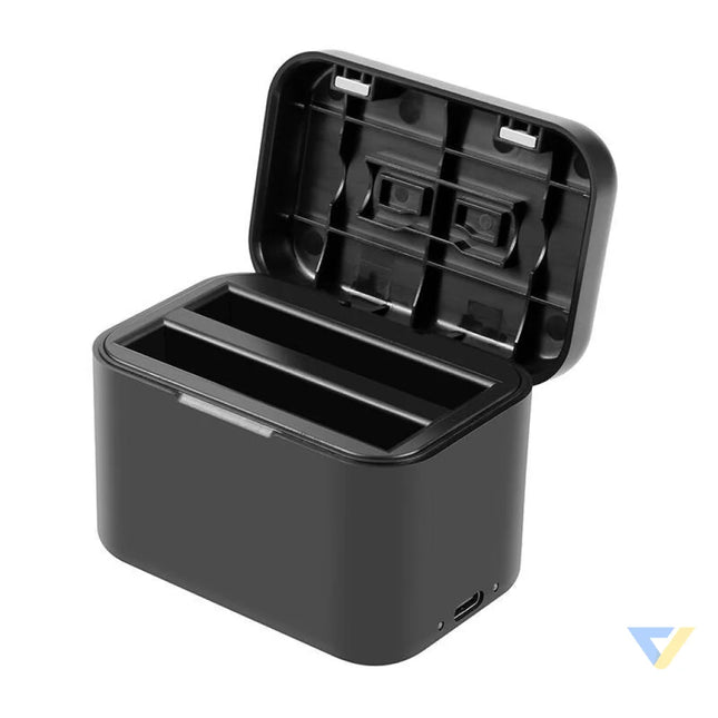 Charging case for batteries and memory cards PULUZ for Insta360 X4 (black) For sports cameras