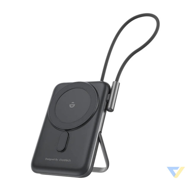 Choetech B735 magnetic powerbank 10000mAh 20W PD + USB C cable (black) Powerbanks