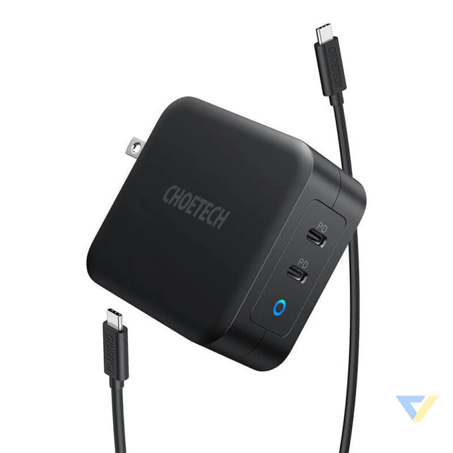 Choetech PD6008 2xUSB C PD 100W GaN mains charger mains chargers