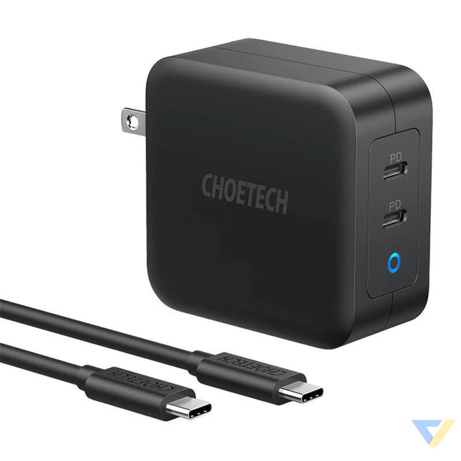 Choetech PD6008 2xUSB C PD 100W GaN mains charger mains chargers