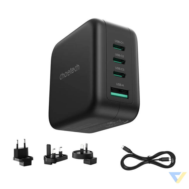 Choetech PD6055 70W GaN mains charger with US EU UK AU adapters mains chargers