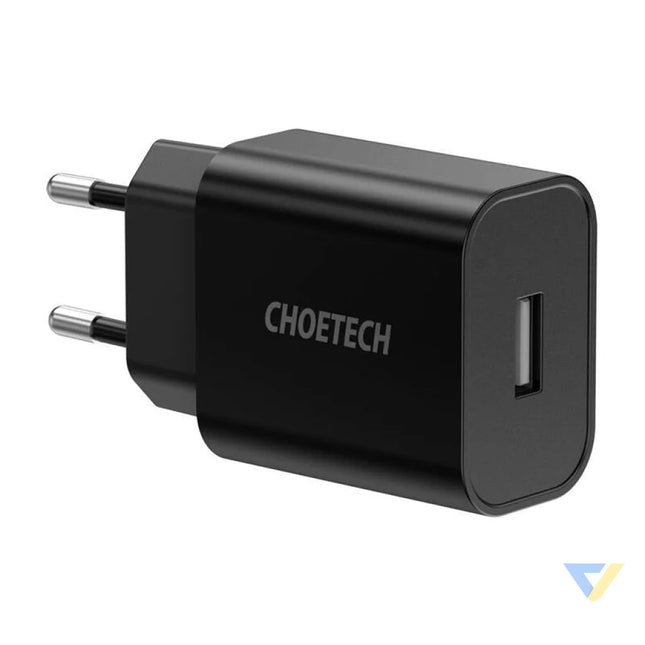 Choetech Q5002 12W USB A power charger (black) mains chargers