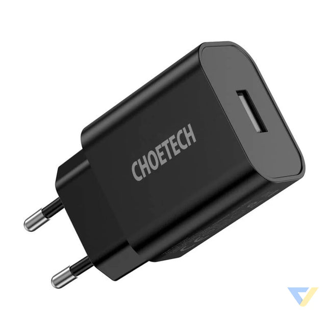Choetech Q5002 12W USB A power charger (black) mains chargers
