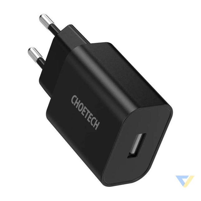 Choetech Q5002 12W USB A power charger (black) mains chargers