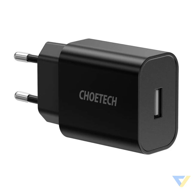 Choetech Q5002 12W USB A power charger (black) mains chargers