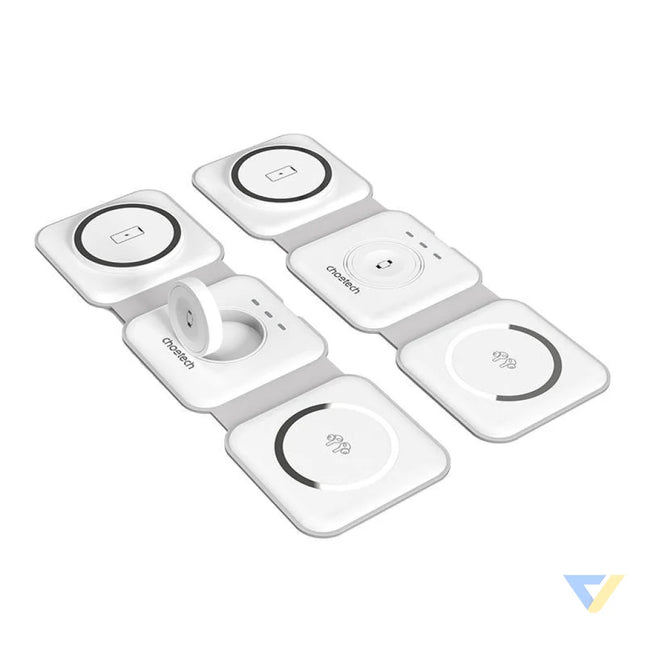 Choetech T588 F 3in1 Magnetic Wireless Charger 15W (white) Wireless chargers