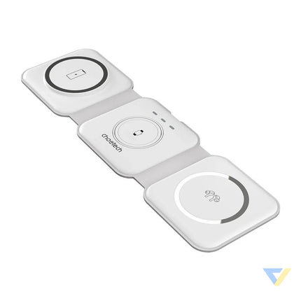 Choetech T588 F 3in1 Magnetic Wireless Charger 15W (white) Wireless chargers
