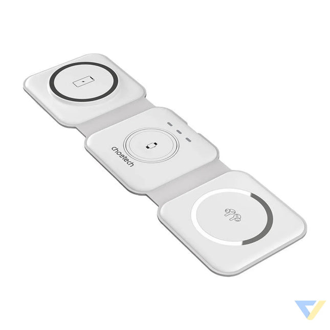Choetech T588 F 3in1 Magnetic Wireless Charger 15W (white) Wireless chargers