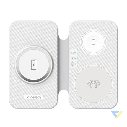 Choetech T616 F 3 in 1 inductive charger (white) Wireless chargers