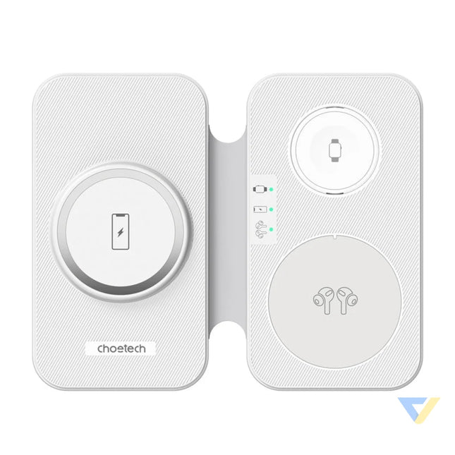Choetech T616 F 3 in 1 inductive charger (white) Wireless chargers
