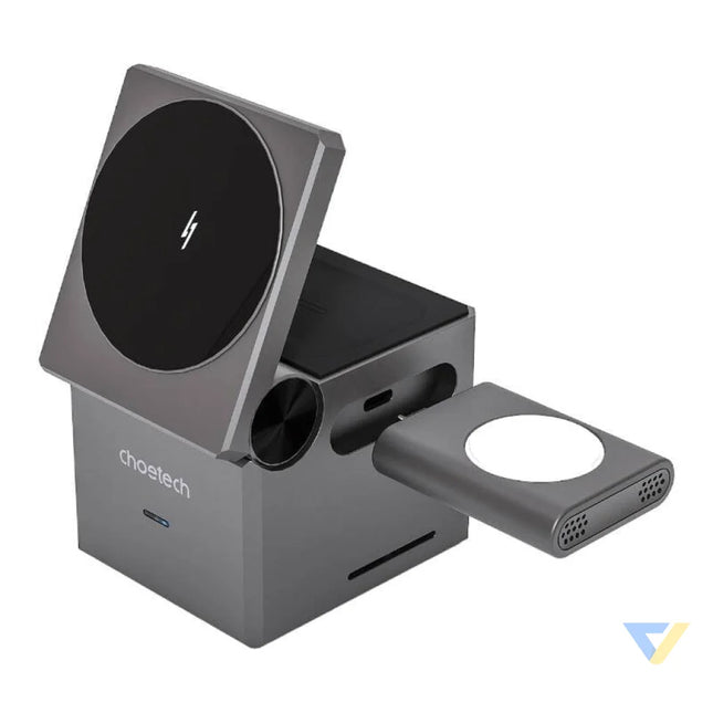 Choetech T632 F 3 in 1 15W inductive charger (black) Wireless chargers
