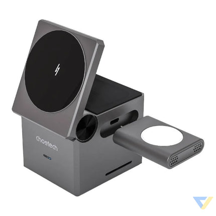 Choetech T632 F 3 in 1 15W inductive charger (black) Wireless chargers