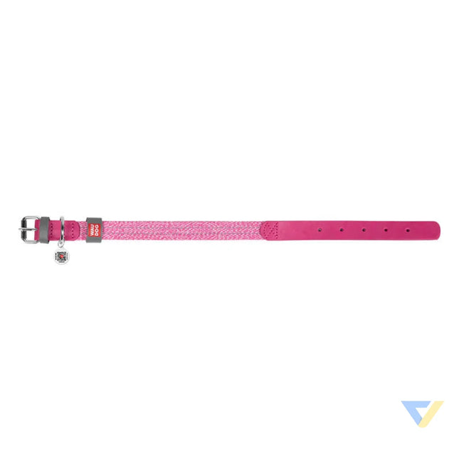 Classic Dog collar with QR code Waudog size M pink Walking and transportation