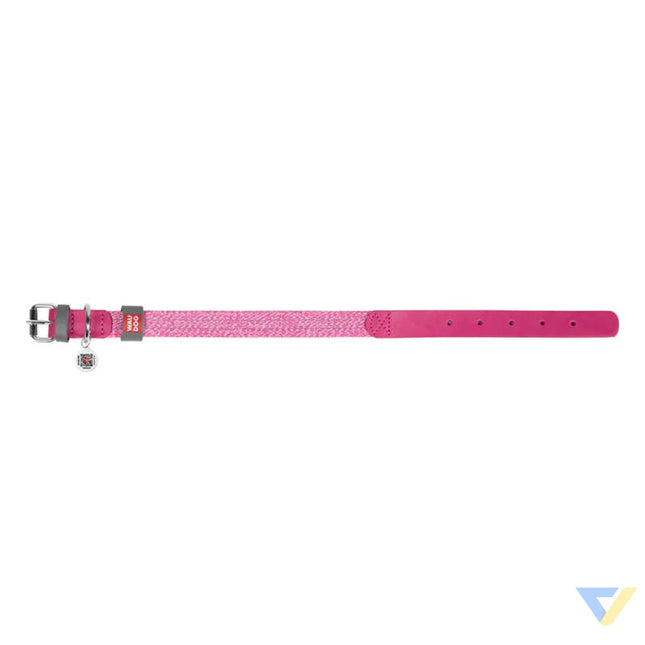 Classic Dog collar with QR code Waudog size M pink Walking and transportation