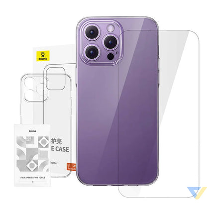 Clear Case Baseus iPhone 14 Pro Max + tempered glass Protective cases for smartphones