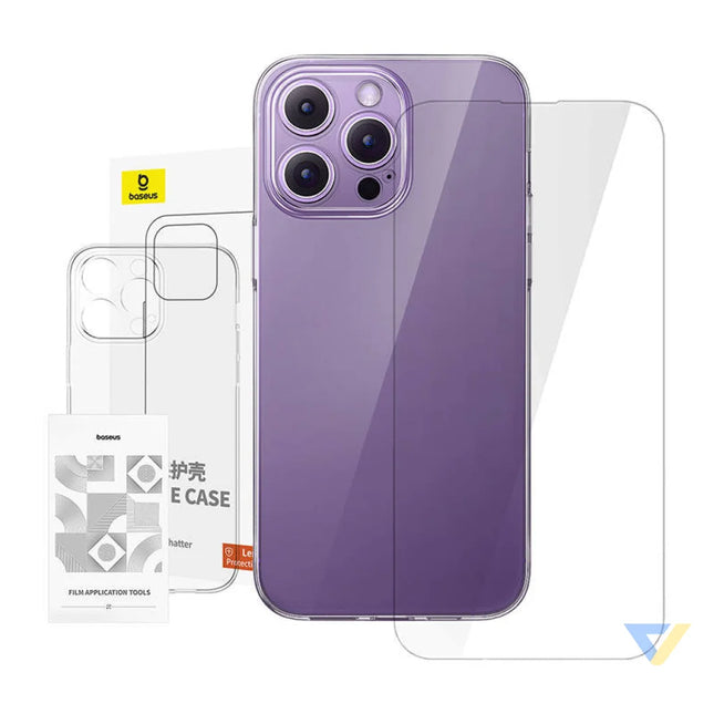Clear Case Baseus iPhone 14 Pro Max + tempered glass Protective cases for smartphones