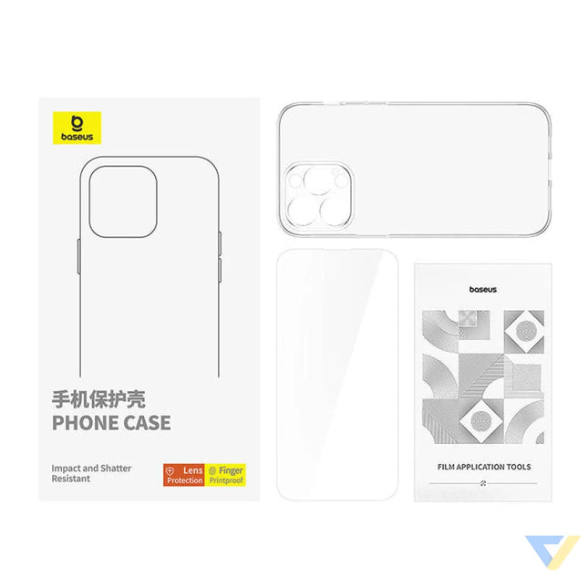 Clear Case Baseus iPhone 15 Pro + tempered glass Protective cases for smartphones