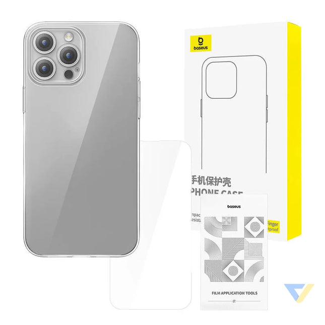 Clear Case Baseus iPhone 15 Pro + tempered glass Protective cases for smartphones