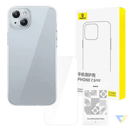 Clear Case Baseus iPhone 15 + tempered glass Protective cases for smartphones