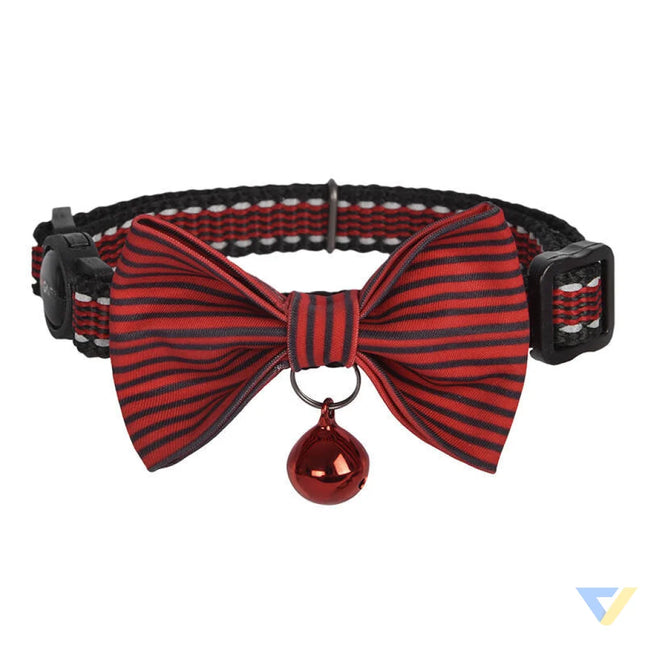 Collar set Dogness for cats 2 pcs (Daisy Black/Waterproof Red) Walking and transportation