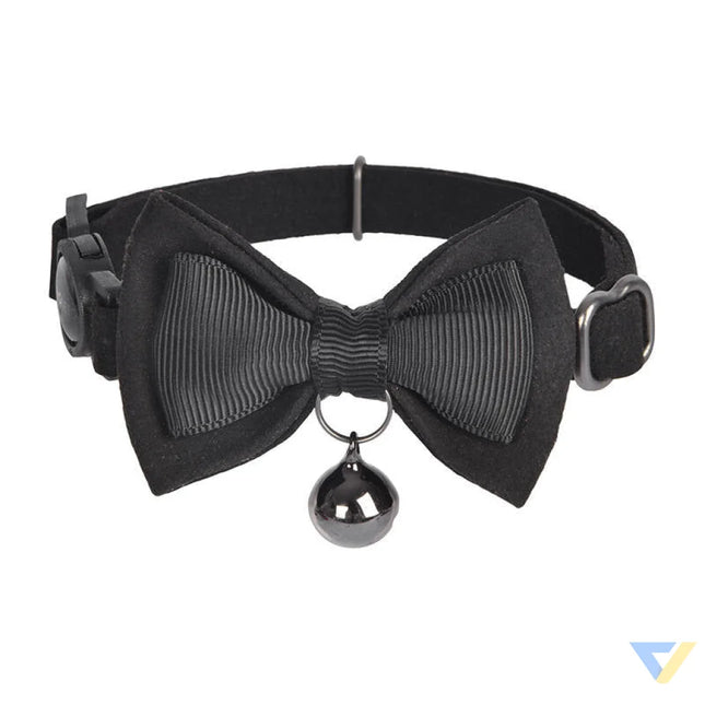 Collar set Dogness for cats 2 pcs (Genuine Leather Red/Fiber Black) Walking and transportation