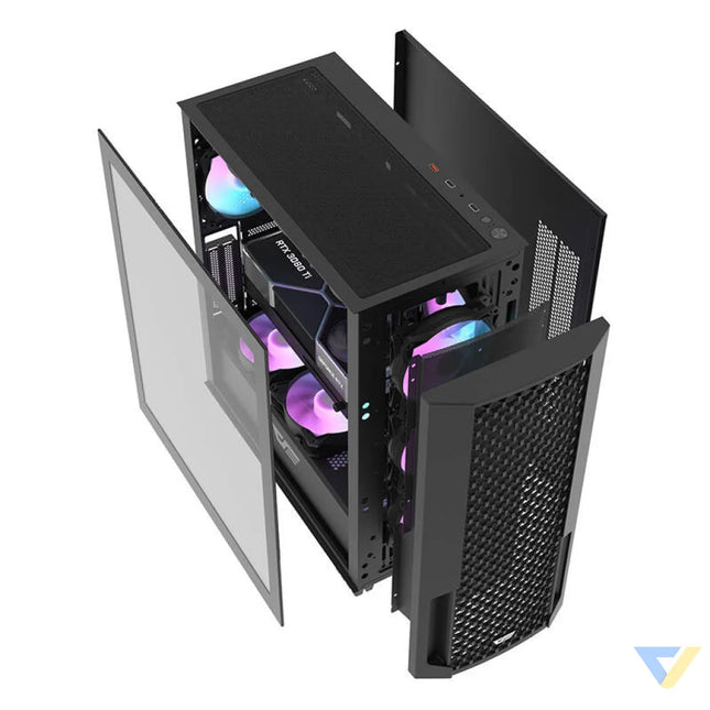 Computer case Darkflash DF2100 + 4 ARGB fans (black) With fan