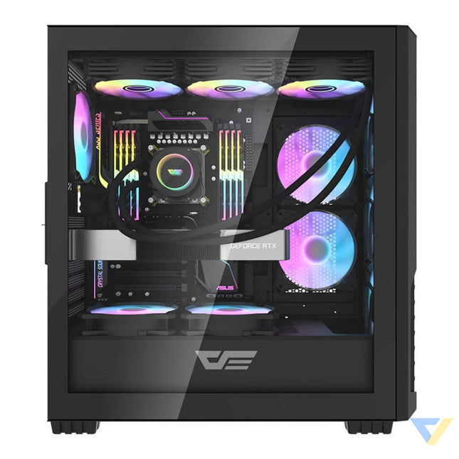 Computer case Darkflash DF2100 + 4 ARGB fans (black) With fan