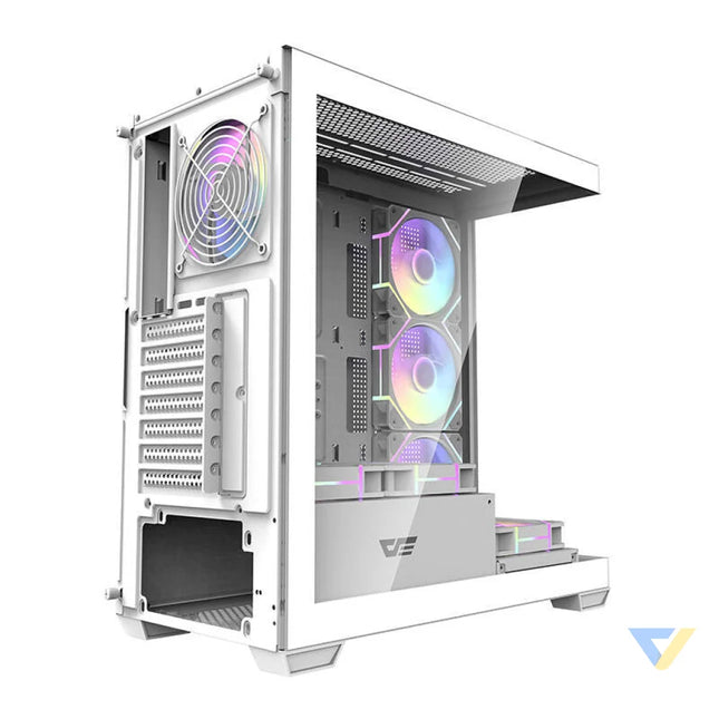 Computer case Darkflash DS900 (white) + 7 ARGB Fans With fan
