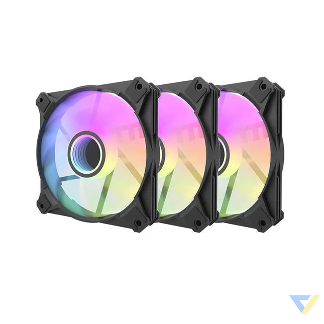 Computer fan set Darkflash INF8 ARGB 3in1 120x120 (black) Fans