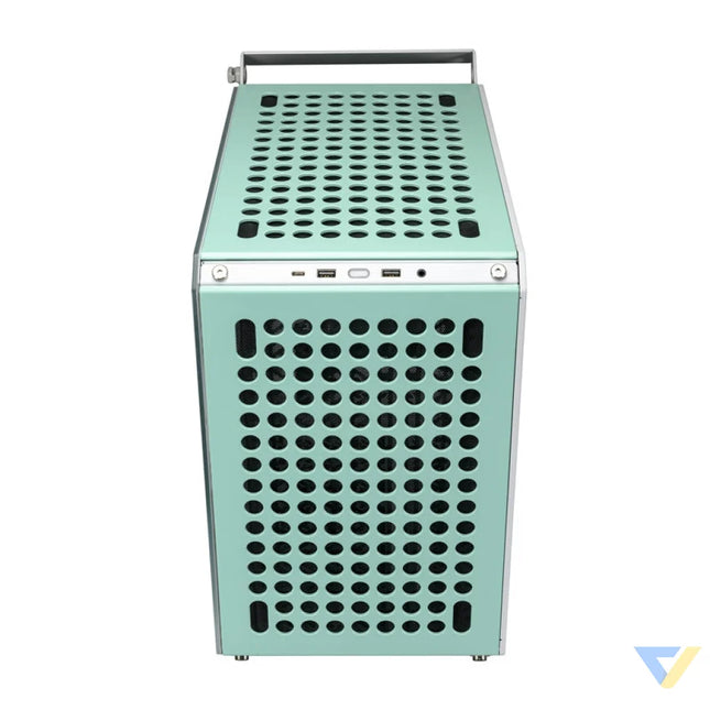Cooler Master Qube 500 Flatpack Macaron computer case (green) With fan