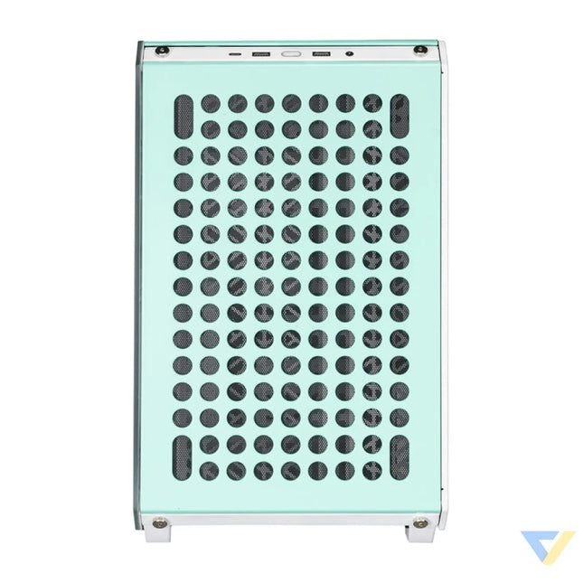 Cooler Master Qube 500 Flatpack Macaron computer case (green) With fan