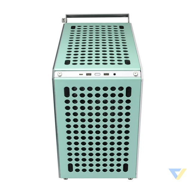 Cooler Master Qube 500 Flatpack Macaron computer case (green) With fan