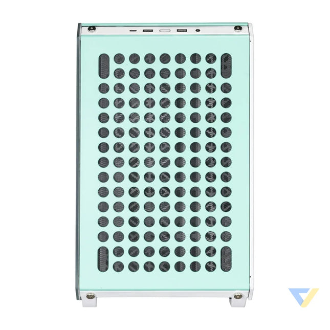 Cooler Master Qube 500 Flatpack Macaron computer case (green) With fan