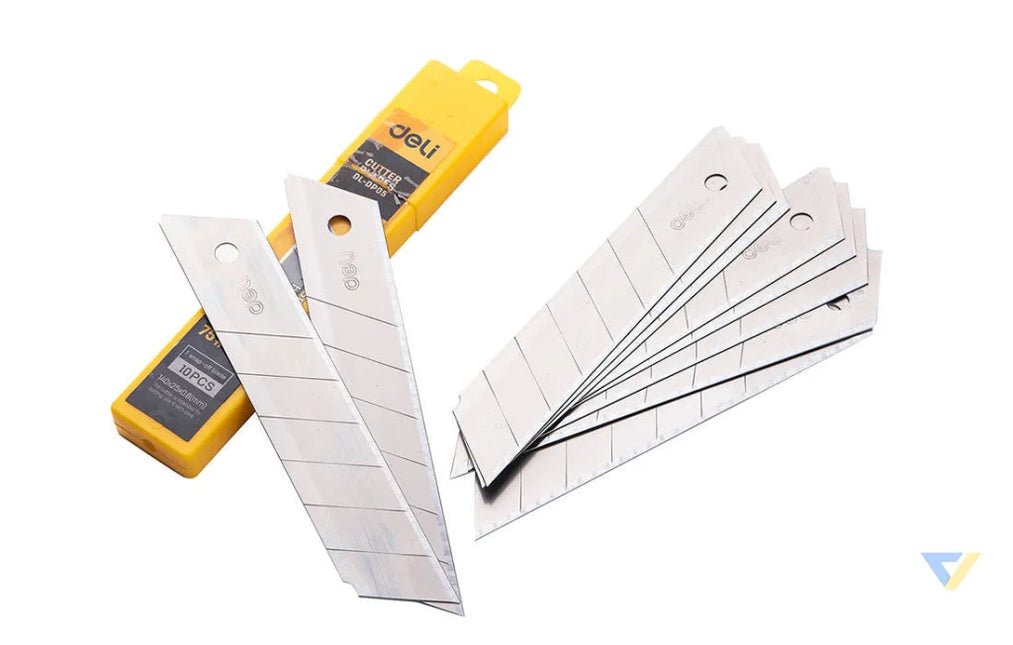 Cutter 25mm 10 pcs blade head Deli Tools EDL DP05 (silver) Cutting tools