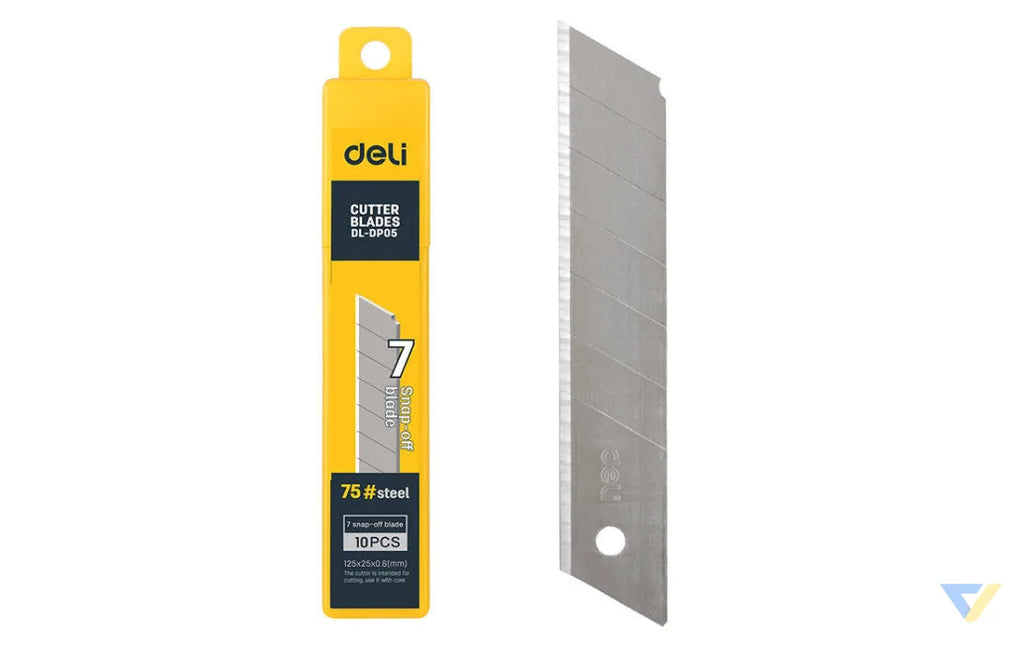 Cutter 25mm 10 pcs blade head Deli Tools EDL DP05 (silver) Cutting tools