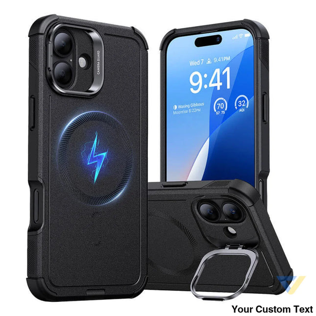 Cyber Tough (HaloLock) ESR case with stand for iPhone 16 Plus (black) Protective cases for smartphones
