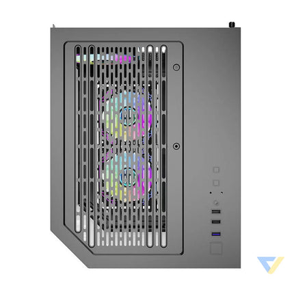 Darflash FT350 computer case + 5 aRGB fans (black) With fan