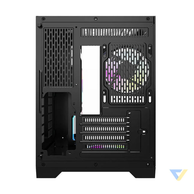 Darflash FT350 computer case + 5 aRGB fans (black) With fan