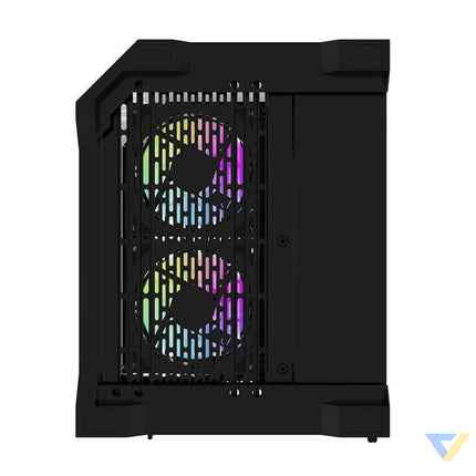 Darflash FT350 computer case + 5 aRGB fans (black) With fan
