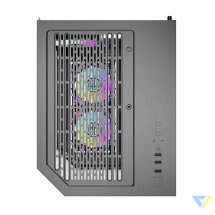 Darflash FT350 computer case + 5 aRGB fans (black) With fan
