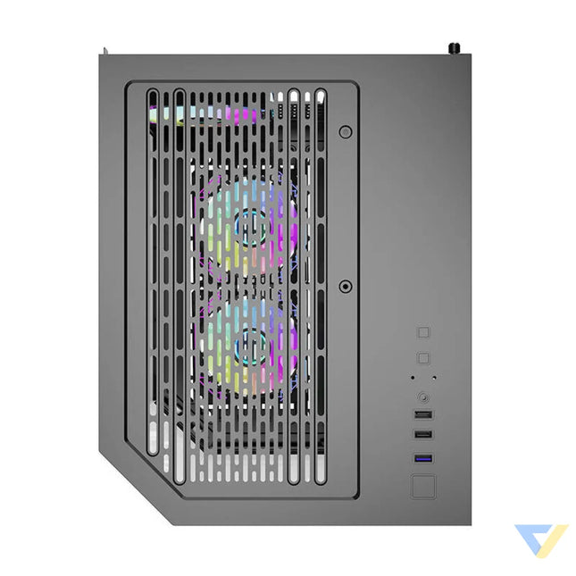 Darflash FT350 computer case + 5 aRGB fans (black) With fan