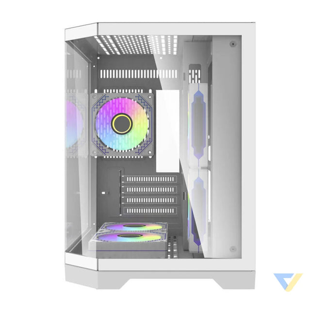 Darflash FT350 computer case + 5 aRGB fans (white) With fan