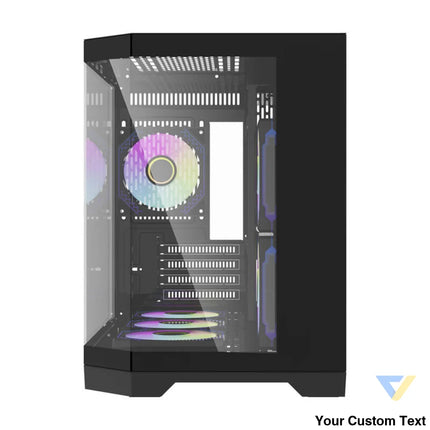 Darflash FT418 computer case + 6 aRGB fans (black) With fan