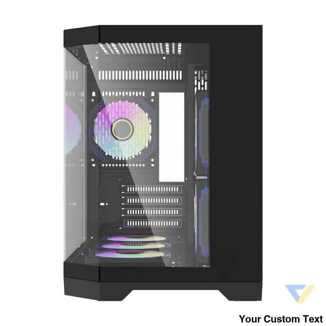 Darflash FT418 computer case + 6 aRGB fans (black) With fan